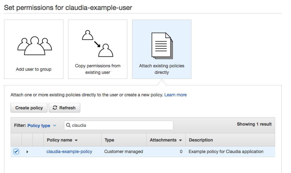 Attach Policy